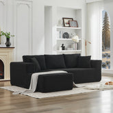 106" Cloud Sectional Couch L-Shape 3Seat,Plush Corduroy
